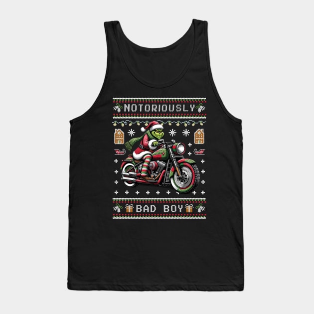 Grinch biker - Ugly Christmas sweater gift Tank Top by Kicosh